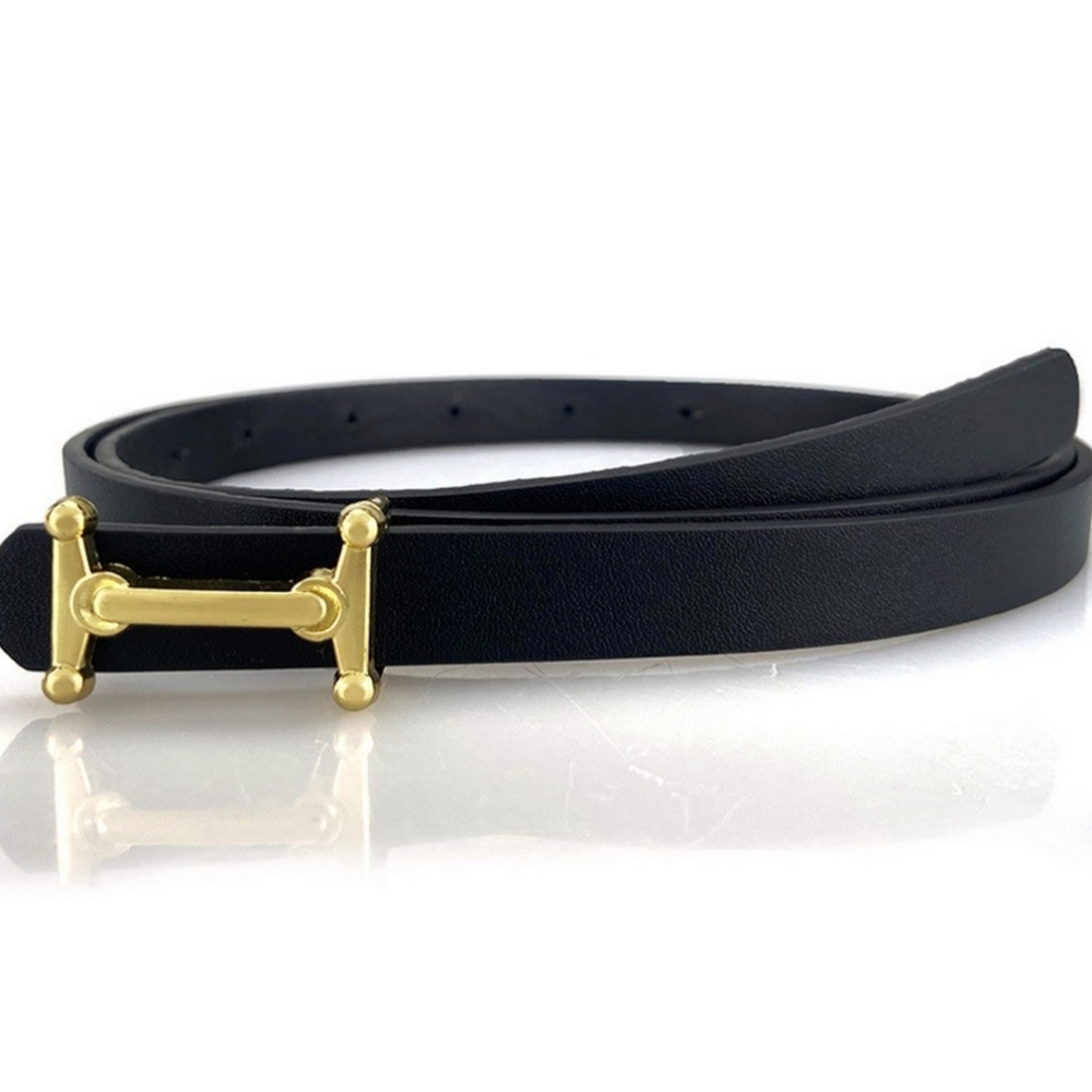 #749 🛑24 Fabulous Versatile Black Thin Belt